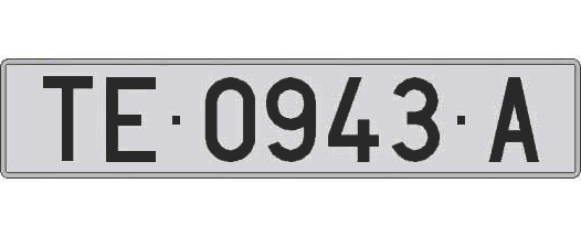 TE0943A matricula larga