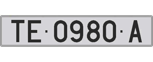 TE0980A matricula larga