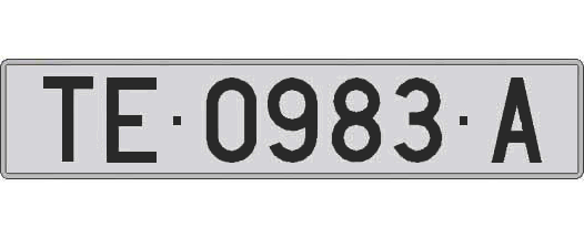 TE0983A matricula larga