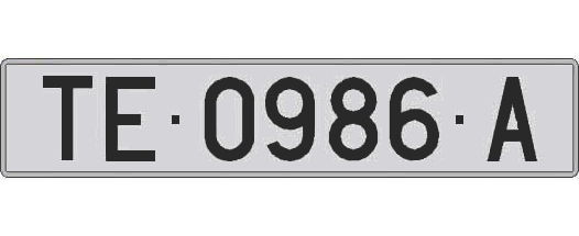 TE0986A matricula larga