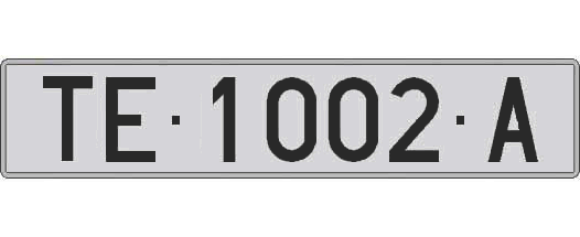 TE1002A matricula larga