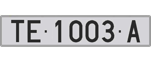 TE1003A matricula larga