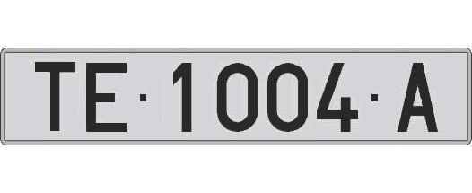 TE1004A matricula larga