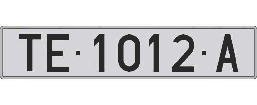 TE1012A matricula larga