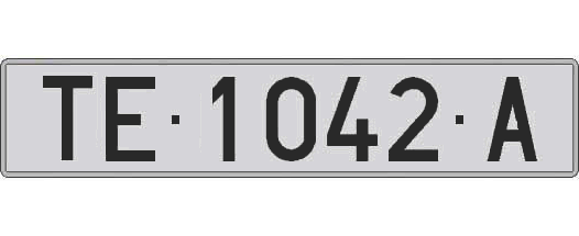 TE1042A matricula larga