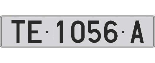 TE1056A matricula larga