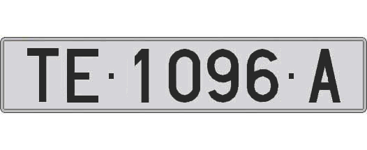 TE1096A matricula larga