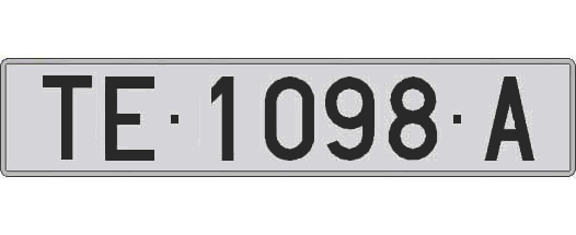 TE1098A matricula larga