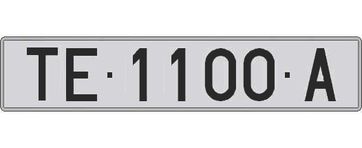 TE1100A matricula larga