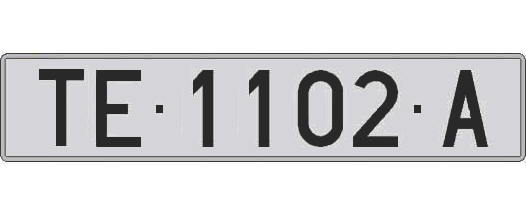 TE1102A matricula larga