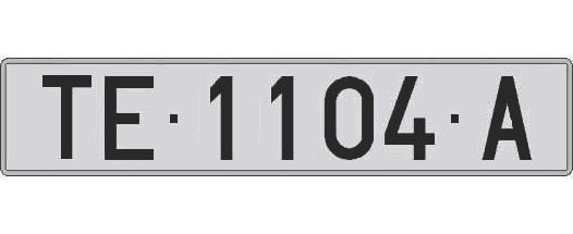 TE1104A matricula larga