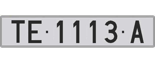 TE1113A matricula larga