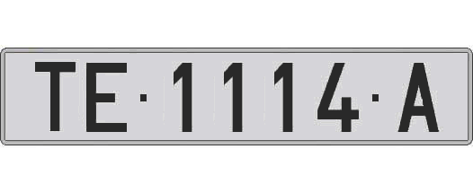 TE1114A matricula larga