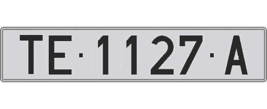 TE1127A matricula larga