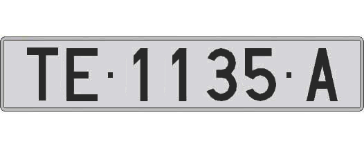 TE1135A matricula larga