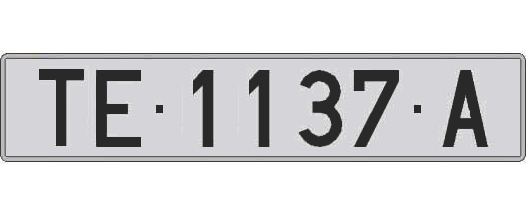 TE1137A matricula larga