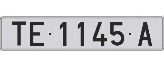 TE1145A matricula larga