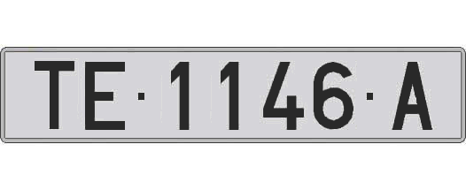 TE1146A matricula larga