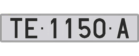 TE1150A matricula larga