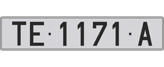 TE1171A matricula larga