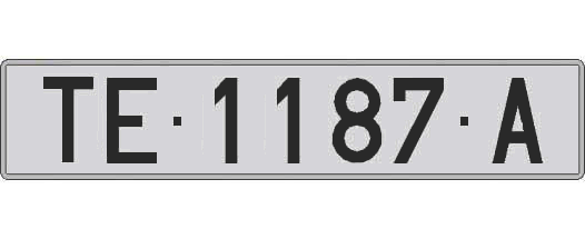 TE1187A matricula larga
