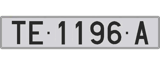 TE1196A matricula larga