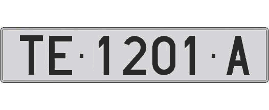 TE1201A matricula larga