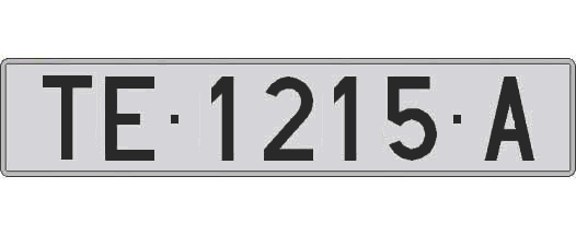 TE1215A matricula larga