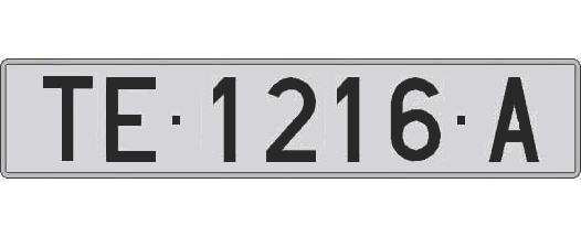 TE1216A matricula larga