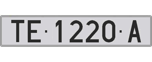 TE1220A matricula larga