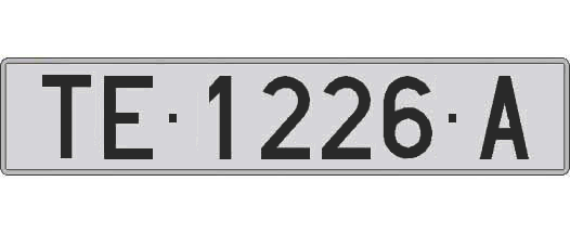 TE1226A matricula larga