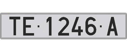TE1246A matricula larga
