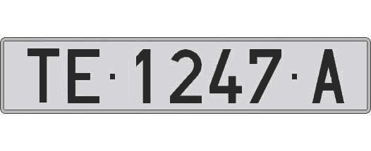 TE1247A matricula larga