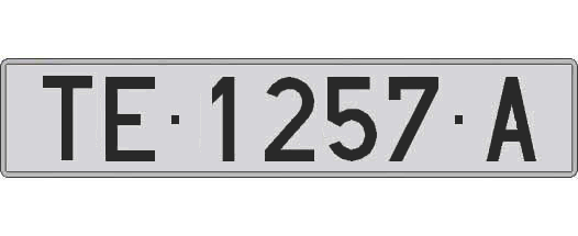 TE1257A matricula larga