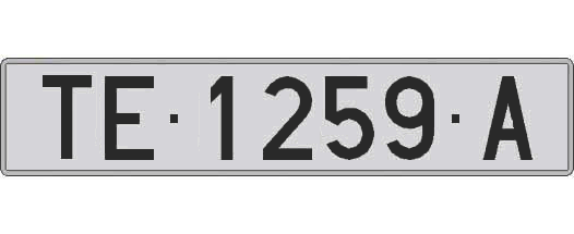 TE1259A matricula larga