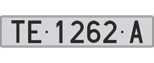 TE1262A matricula larga