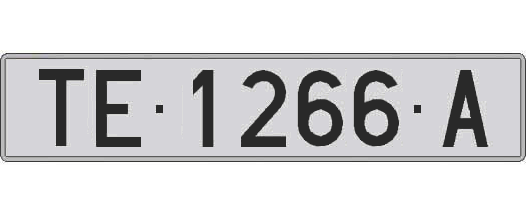 TE1266A matricula larga