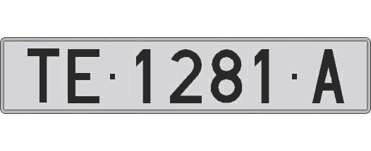 TE1281A matricula larga
