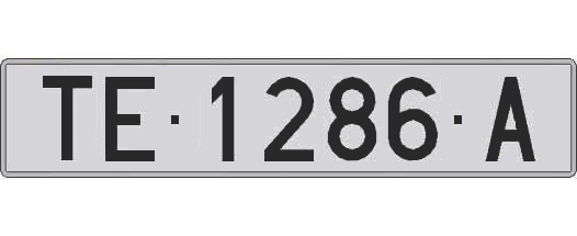 TE1286A matricula larga
