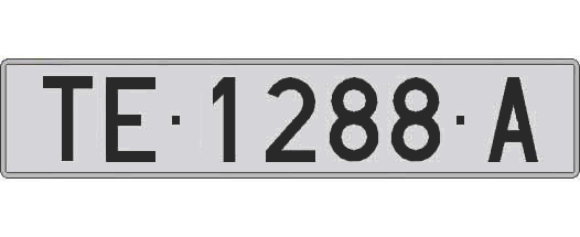 TE1288A matricula larga