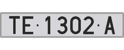 TE1302A matricula larga