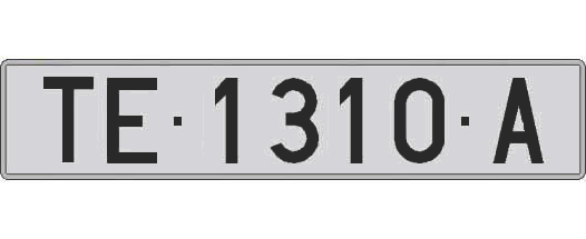 TE1310A matricula larga