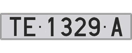 TE1329A matricula larga