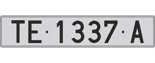 TE1337A matricula larga