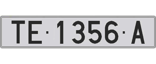 TE1356A matricula larga