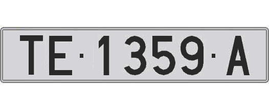 TE1359A matricula larga