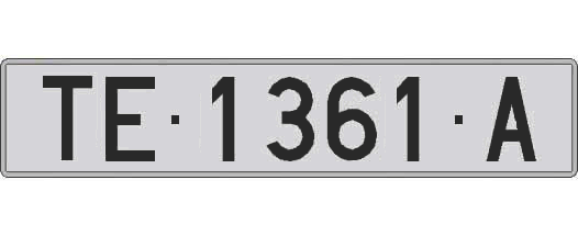 TE1361A matricula larga