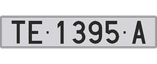 TE1395A matricula larga