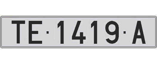 TE1419A matricula larga