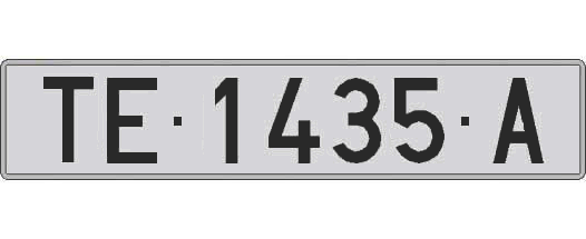 TE1435A matricula larga